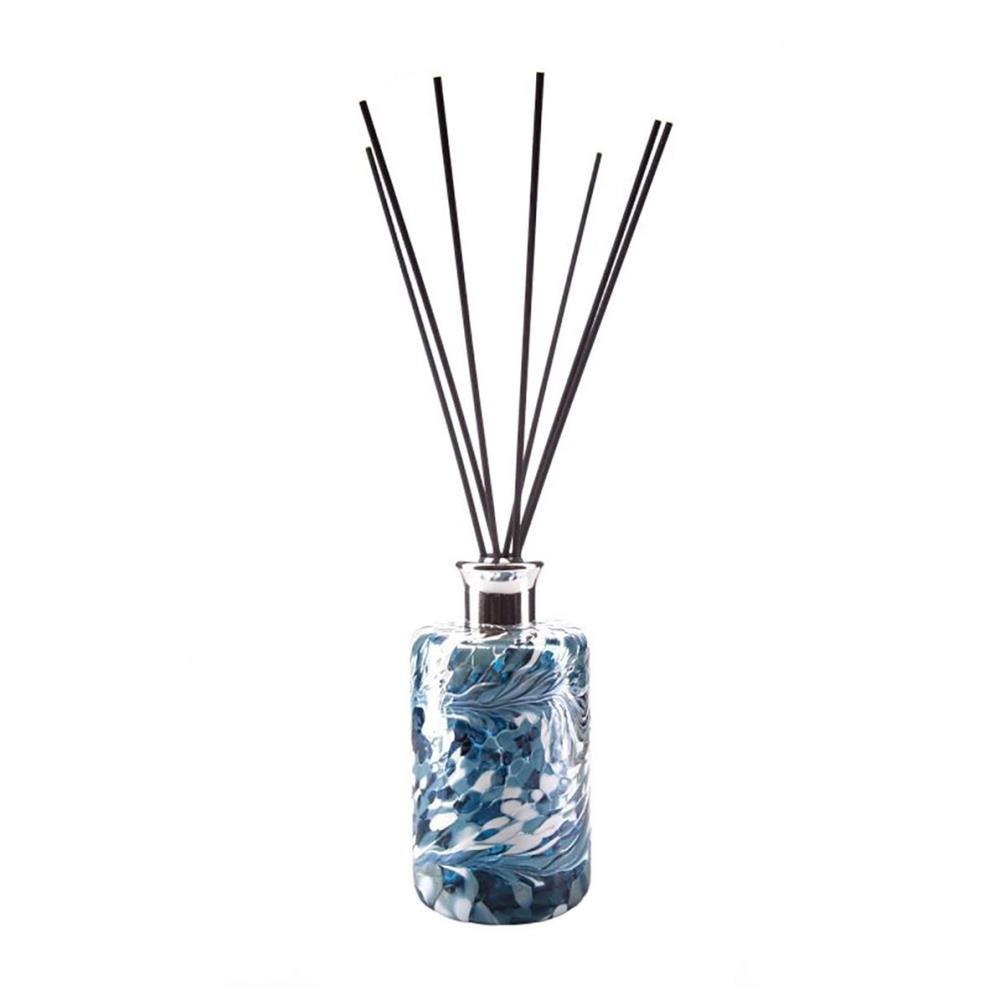 Amelia Art Glass Turquoise & White Iridescence Tall Cylinder Reed Diffuser £18.89